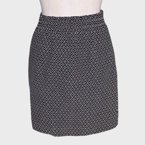 J Crew Contrast Polka Dot Jacquard Mini Skirt Black
